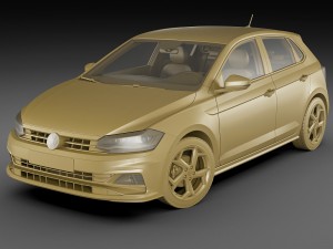 volkswagen polo 2018 r-line 3D Model