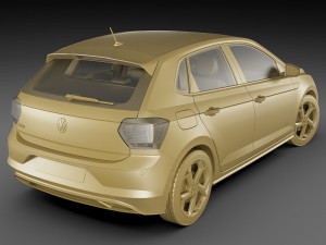 volkswagen polo 2018 r-line 3D Model