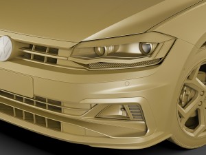 volkswagen polo 2018 r-line 3D Model