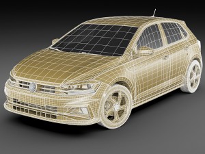 volkswagen polo 2018 r-line 3D Model