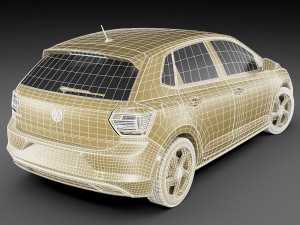 volkswagen polo 2018 r-line 3D Model