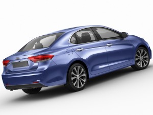 generic compact sedan 3D मॉडल