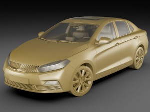 generic compact sedan 3D मॉडल