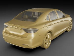 generic compact sedan 3D मॉडल
