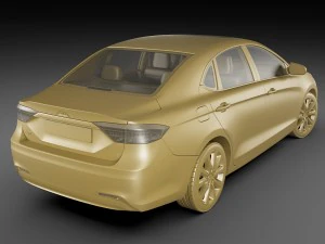 generic compact sedan 3D Model