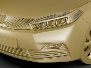 generic compact sedan 3D Model