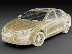 generic compact sedan 3D मॉडल