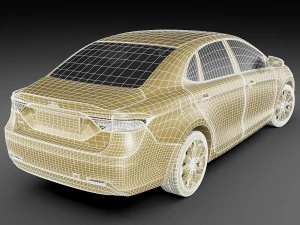 generic compact sedan 3D Model