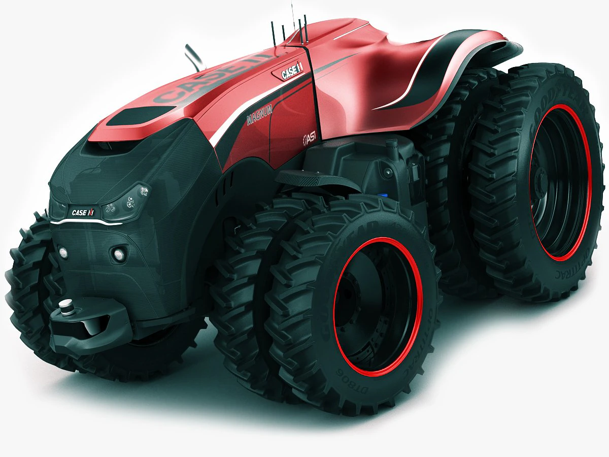 case ih autonomous concept tractor 3D Model .c4d .max .obj .3ds .fbx .stl .blend 