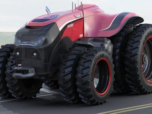 case ih autonomous concept tractor Modello 3D
