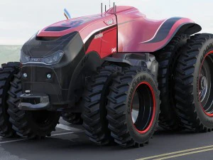 case ih autonomous concept tractor 3D Model