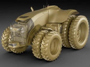 case ih autonomous concept tractor 3D Model