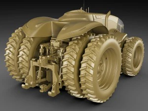 case ih autonomous concept tractor 3D Model