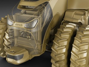 case ih autonomous concept tractor Modello 3D