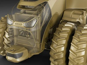 case ih autonomous concept tractor 3D Model