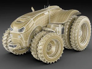 case ih autonomous concept tractor 3D Model
