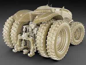 case ih autonomous concept tractor 3D Model