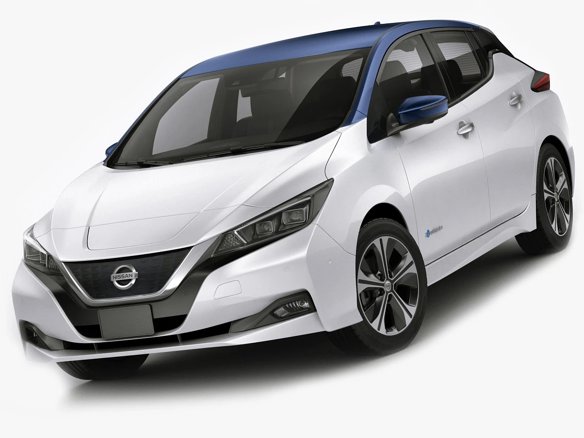 nissan leaf 2018 3D Model .c4d .max .obj .3ds .fbx .stl .blend