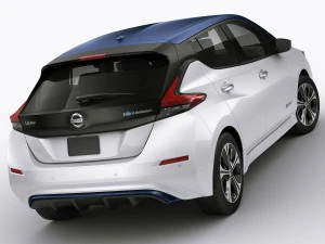 nissan leaf 2018 3D Model