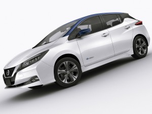nissan leaf 2018 3D Model