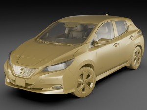 nissan leaf 2018 3D Model