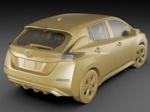 nissan leaf 2018 3D Model