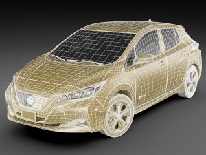 nissan leaf 2018 3D Model