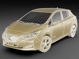 nissan leaf 2018 3D Model