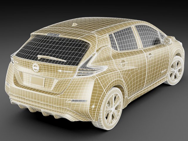 Nissan leaf shop 3d model