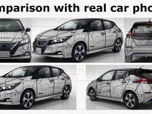 nissan leaf 2018 3D Model