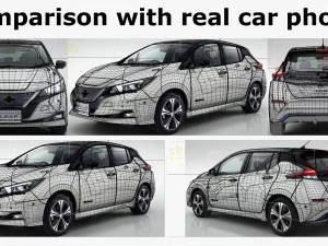 nissan leaf 2018 3D Model