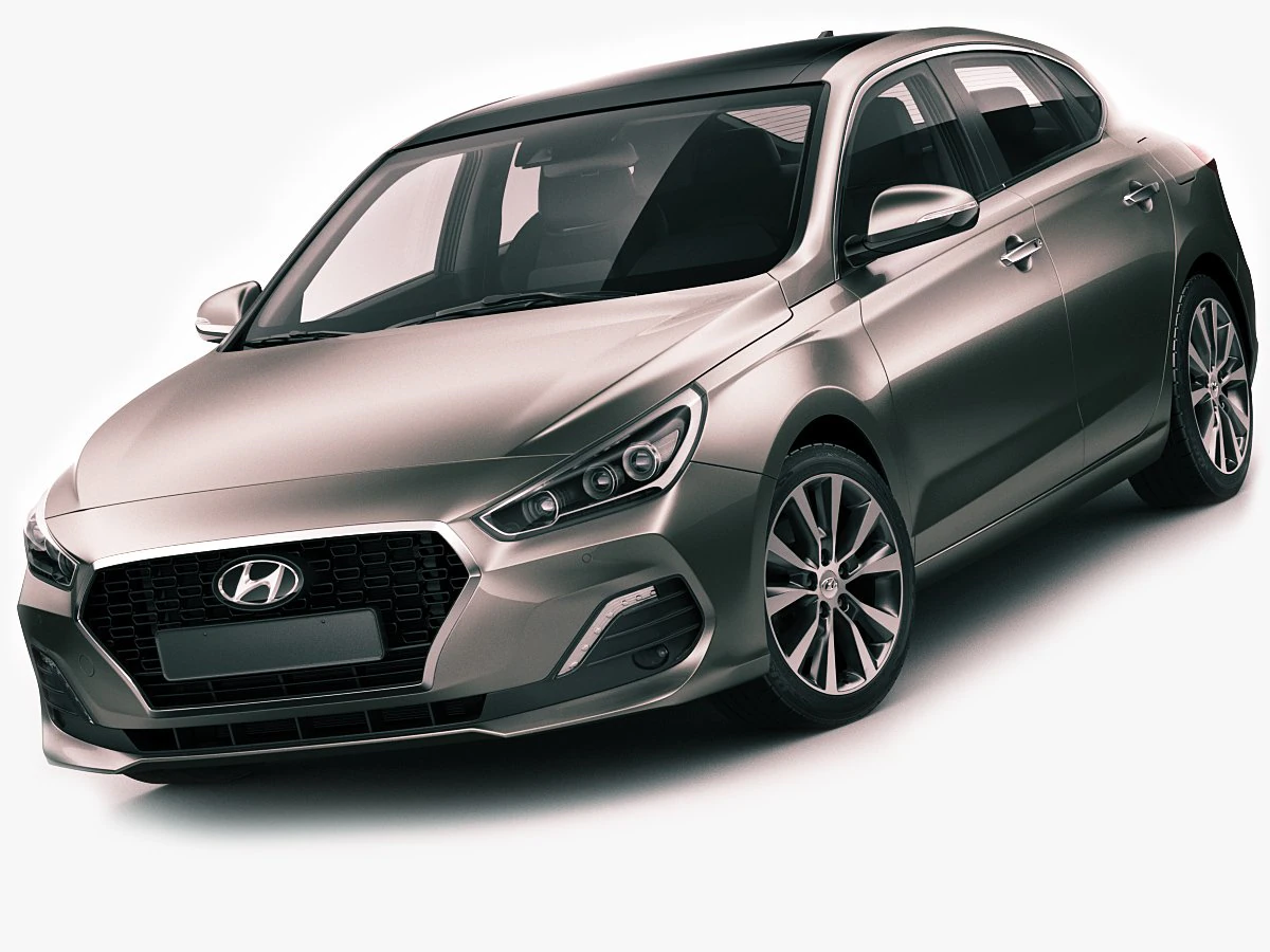 hyundai i30 fastback 2018 3D Model .c4d .max .obj .3ds .fbx .stl .blend 
