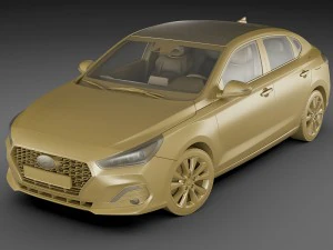 hyundai i30 fastback 2018 3D Model