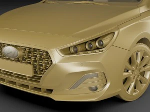 hyundai i30 fastback 2018 3D Model