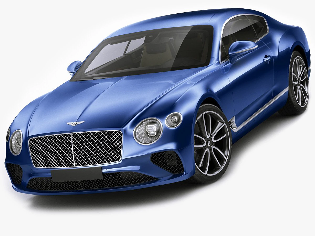 bentley continental gt 2018 3D Model .c4d .max .obj .3ds .fbx .stl .blend 