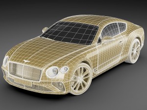 bentley continental gt 2018 3D मॉडल
