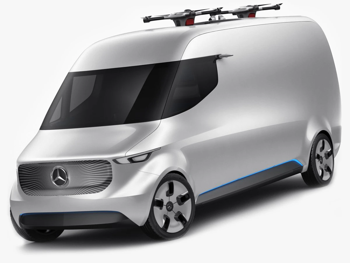 mercedes vision van concept 3D Model .c4d .max .obj .3ds .fbx .stl .blend 