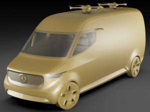 mercedes vision van concept 3D 모델