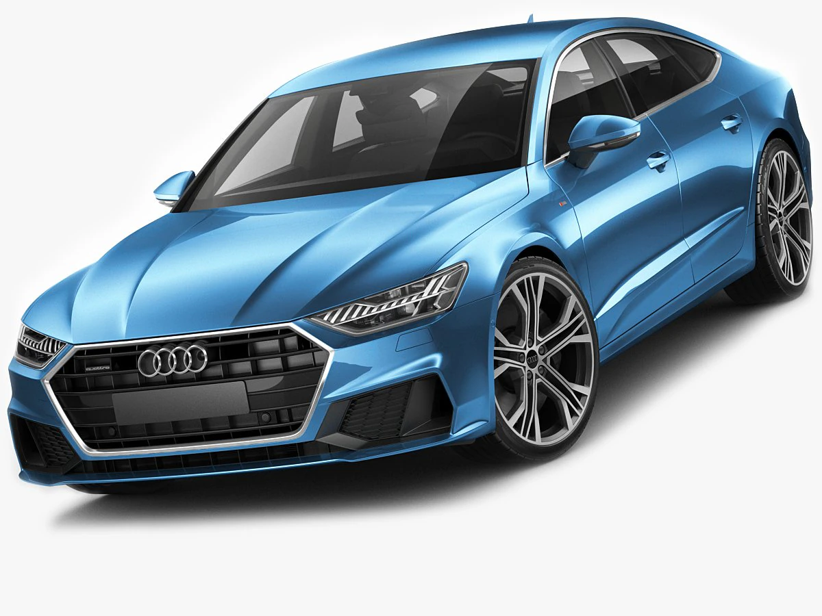 audi a7 sportback s-line 2018 3D Model .c4d .max .obj .3ds .fbx .stl .blend 