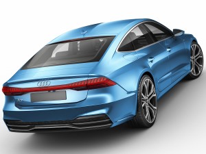 audi a7 sportback s-line 2018 3D Модель