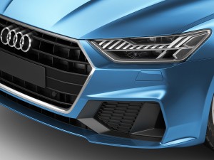 audi a7 sportback s-line 2018 3D Модель