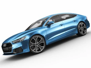 audi a7 sportback s-line 2018 3D Model