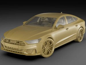 audi a7 sportback s-line 2018 3D Model