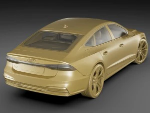audi a7 sportback s-line 2018 3D Model