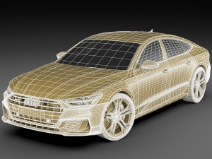 audi a7 sportback s-line 2018 3D Модель