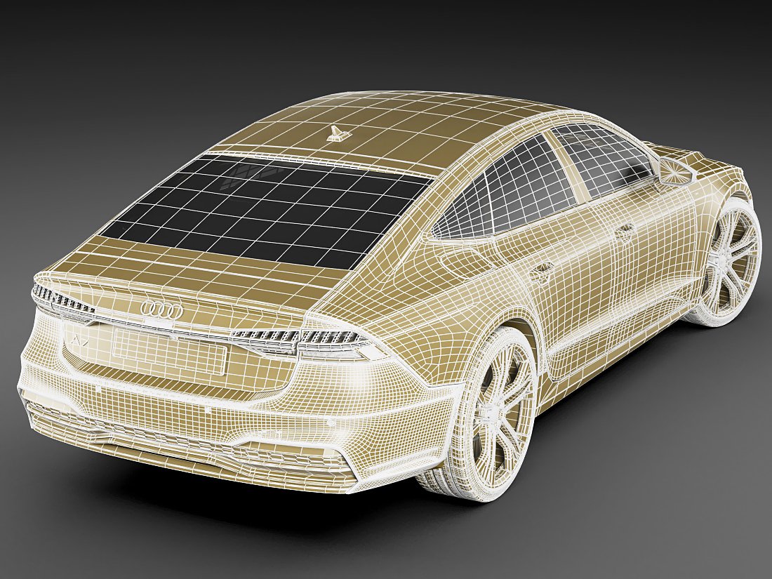 2018 3d модель. Audi rs7 a7 2020 3d model Low Poly. 3d светильник Audi rs7.