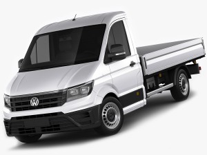 vw crafter 2017 single cab pickup 3D Model