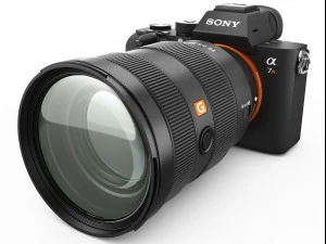 sony alpha 7r iii with three lenses 3D Model