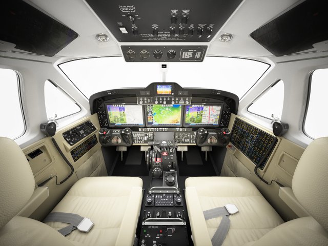 beechcraft king air c90gtx interior Modello 3D .c4d .max .obj .3ds .fbx .stl .blend 