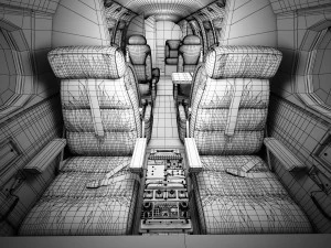 beechcraft king air c90gtx interior 3D Model